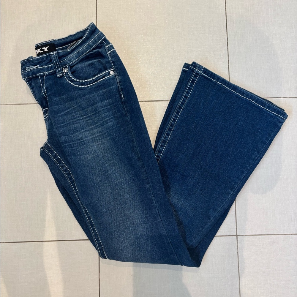 Sky Women's Dark Blue Boot Cut Jeans